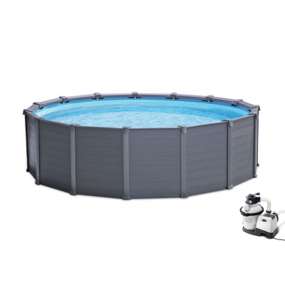 Bazén Intex Graphite Gray Panel Pool 4,78 x 1,24 m 26384 NP