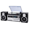 Trevi Hi-Fi systém , TT 1072 DAB BK, gramofón, reproduktory, retro, Bluetooth, MP3, CD, kazeta, diaľkové ovládanie