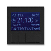 Termostat univerzálny programovateľný, ónyx / dymová čierna, ABB Levit 3292H-A10301 63