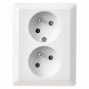 Dvojzásuvka French IP20 A6001.1