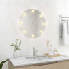 zahrada-XL Nástenné zrkadlo s LED svetlami okrúhle sklo 3078641