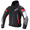 Bunda ZACA AIR WATERPROOF, ALPINESTARS (čierna/biela/červená fluo, veľ. S)