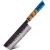 IZMAEL Damaškový kuchynský nôž Airi Nakiri/Modrá 17 cm