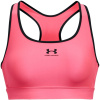 Under Armour HeatGear Armour Mid Padless Sports Bra Womens Cerise 8 (XS)