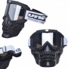 UNIT Okuliare s maskou Motocross ATV Lebka Čeľusť Čierne Sklo Priehľadné