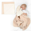 Luxusná mušelínová deka s čipkou Nature 80x80cm - béžová/smotanová Baby Nellys