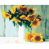 Maľovanie podľa čísel Slnečnica pri starom múre, 80x100 cm, vypnuté plátno na rám (6057063)