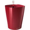 Lechuza Samozavlažovací kvetináč DELTINI šarlát. červená lesklá, 15 x 15 x 19 cm