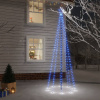 vidaXL Vianočný stromček s hrotom 310 modrými LED 300 cm