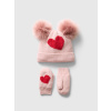 GAP Baby set rukavíc a čiapky CashSoft Ružová 2-3 YRS Ružová Ružová