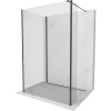 Mexen Kioto sprchová zástěna Walk-in 110 x 75 x 30 cm, transparentná, čierna - 800-110-075-221-70-00-030