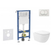 GEBERIT - Duofix Set předstěnové instalace, klozetu Oudee Vortex a sedátka softclose, tlačítko Delta, bílá SANI11CA3180B