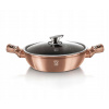 Berlingerhaus Pekáč kulatý s mramorovým povrchem a poklicí 28 cm Rosegold Metallic Line
