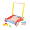 BIGJIGS TOYS Bigjigs Baby Dřevěné kostky ve vozíku