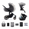 Kinderkraft kočík 3v1 PRIME 2 2023 SHADOW GREY (Multifunkčný kočík 3 v 1, kočík, gondola, detský nosič PRIME 2 Kinderkraft)