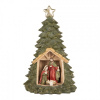 Clayre & Eef Vianočné dekorácie stromček so svätou rodinou a Ľad - Ø 15*24 cm - Clayre & Eef