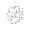 Kreatívny luster VORTEX SP6 s ozdobnými kovovými prvkami v striebornej farbe | Ideal Lux