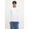 Bavlnené tričko s dlhým rukávom The North Face M L/S Redbox Tee béžová farba, s potlačou, NF0A87NNFN41