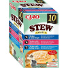 Inaba Ciao Stew kuracie a ryba, hrebeňatka multipack 10x 40 g