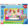 RAVENSBURGER Prasiatko Peppa na oslave 2x12 dielov
