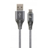 Gembird CC-USB2B-AMCM-1M-WB2 USB 2.0 AM na typ C (AM/CM), 1m, sivý, bílý