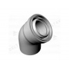 Koleno koaxiálne odťahu spalín 60/100 mm Typ: Koleno koaxiálne odťahu spalín 60/100 mm 45°