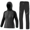 DYNAFIT Radical Down RDS Hooded W Black & Mercury 2 Dynastretch Pants W Black