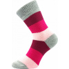 FUSKI BOMA / Spacie ponožky pruhované - magenta 39-42