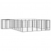 vidaXL Ohrádka pre psov 30 panelov čierna 50x100 cm práškovaná oceľ - Čierna - 65949-20759