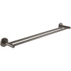 GROHE Essentials dvojitý držiak na uteráky, dĺžka 654 mm, kartáčovaný tmavý grafit, 40802AL1