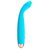 Cuties Mini Vibrator Blue 2.G - nabíjací, vodotesný vibrátor na bod G (tyrkysový)