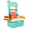 KIK Detská kuchynka v kufríku fast food hamburger set zmrzlina hranolky 55cm