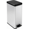 Curver Slim Bin 40 l strieborný