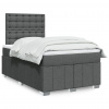 Box spring postel s matrací tmavě šedá 120x190 cm textil Šedá 3293922
