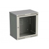 Rozvádzač nástenný SENSA 12U 400mm, dvere sklo, RAL 7035, SENSA-12U-64-11-G