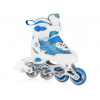 Spokey TONY Kolečkové brusle, bílo-modré, ABEC7 Carbon, vel. 30-33