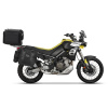 Kompletná sada sedlových brašní SHAD TERRA TR40 adventure a hliníkového kufra SHAD TERRA BLACK 55L, vrátane montážnej sady SHAD Aprilia Tuareg 660