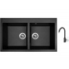 Set Sinks AMANDA 860 DUO Metalblack + batéria Sinks MIX 35 Metalblack