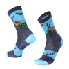 BESKYD DEER veselé merino ponožky Moose modrá 1 pár XXXL