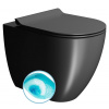 GSI PURA COLOR PURA WC misa stojaca, Swirlflush, 36x55cm, spodný/zadný odpad,čierna dual-mat 880326