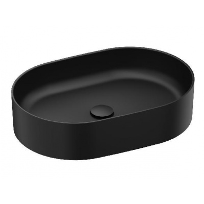 Ravak Ceramic - Umývadlo na dosku, 550x370 mm, bez prepadu, matná čierna XJX0D155000