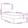 vidaXL Osmanský rám postele s matracmi svetlosivá 90x200 cm zamat - Sivá - 232158-244202