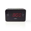 Nedis CLAR002BK - Digitální budík s rádiem| LED Displej | AM / FM | Časovač vypnutí | Počet alarmů: 2 | Černá
