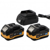 Procraft Sada baterie 20V 4Ah (2 ks) + 1 nabíječka PBC-Set 2 | PBC-Set 2