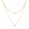 Victoria Filippi Stainless Steel Dvojitý náhrdelník Fosca Gold - chirurgická ocel NH1395-YH5310A Zlatá 45 cm + 5 cm (prodloužení)
