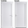 Lacné vchodové dvere plastové Soft WDS Plné biele 88x198 cm, ľavé