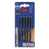 FESTA Plátky do priamočiarej píly HCS, 75/1,3mm, 4mm/6TPI, úchyt Black & Decker, 5ks/bal.