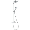 HANSGROHE Raindance S Showerpipe nástenný sprchový systém s termostatom, horná sprcha 1jet priemer 236 mm, ručná sprcha 3jet, chróm, 27115000
