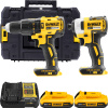 DEWALT 18V XR Aku sada vŕtačky DCD778 a rázový uťahovák 1/4” Hex DCF787, 2x 2,0 Ah DCK2060D2T-QW
