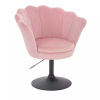 LuxuryForm DESIGN Kreslo FREY VELUR na čiernom tanieri - ružové